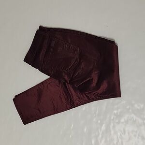New without tags Jen 7  by 7 for all mankind burgundy velvet pants sz 6.